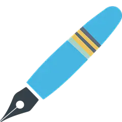 教育系列扁平风钢笔画笔元素