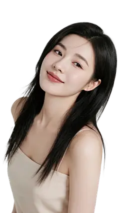 人物系列写实感散发美女半侧脸元素