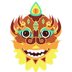 扁平风-面具元素图形