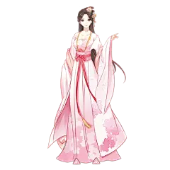 中国风-人物插画-古风女生