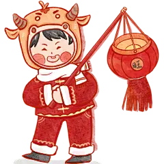 牛年春节元素主题素材