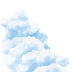 气象系列水彩插画单朵白云贴纸
