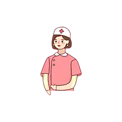 卡通感劳动节护士元素贴纸