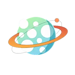卡通感愚人节星球元素贴纸 