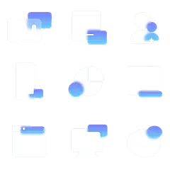 常规毛玻璃商务图标组合元素素材