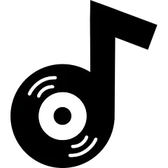 常规通用矢量单色黑色音乐音符图标贴纸元素素材