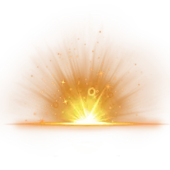 酷炫黄色发光光效元素4