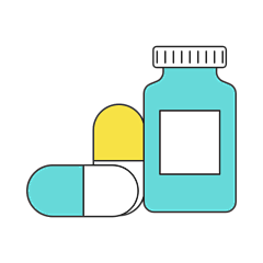 矢量-垃圾分类环保贴纸-SVG-药瓶