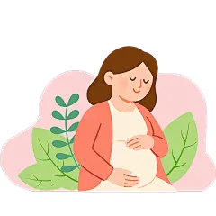 人物系列扁平风孕妇场景插画元素