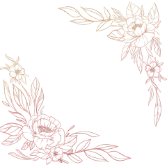 手绘渐变花朵花卉边框
