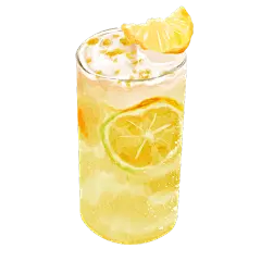 水彩风下午茶饮品插画-果汁