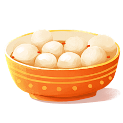中国风冬至碗元素贴纸