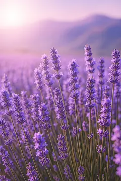 常规内容-植物系列写实感紫色花丛图片