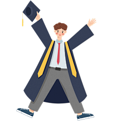 扁平风教育主题人物插画-男生