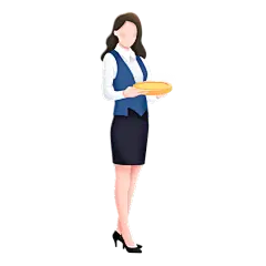 卡通感金融女人元素