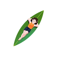 卡通感端午节女生元素贴纸