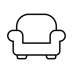 常规内容-图标系列扁平风沙发家具/家居图标元素