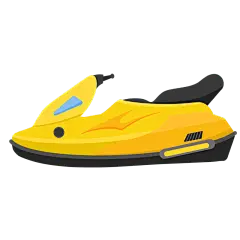 扁平风海洋交通工具贴纸-摩托艇2