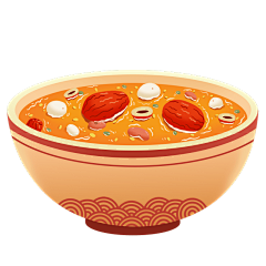 卡通感腊八节腊八粥元素贴纸