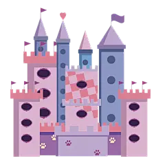 手绘-扁平卡通风城堡建筑svg7