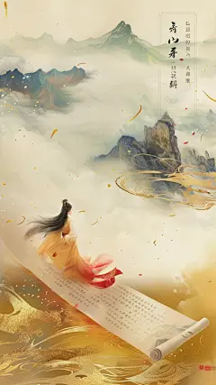 通用中国风书本创意古风背景素材