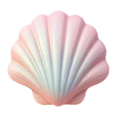 装饰系列写实感粉色光泽贝壳元素