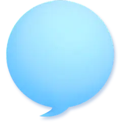 通用简约风拟物立体对话框蓝色气泡贴纸元素素材