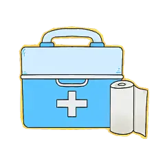 手绘卡通婴幼儿医疗元素-医疗箱