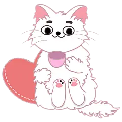 SVG-扁平可爱猫咪头贴纸