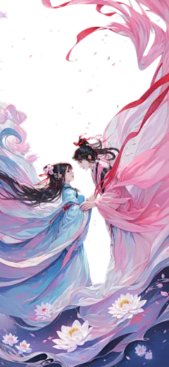 七夕情人节牛国潮3d郎织女情侣人物通用元素素材