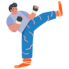 人物插画-运动健康