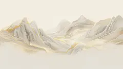 中国风通用鎏金水墨山水背景灰褐色图片素材