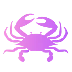 扁平-星座元素贴纸-SVG-巨蟹座