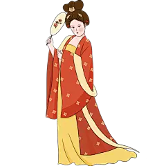 中国风唐代人物类贴纸-女人