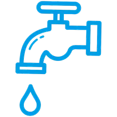 常规内容-图标系列简约感水龙头滴水图标元素