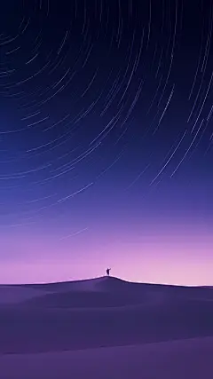 风光系列合成-长曝光星空剪影通用背景素材