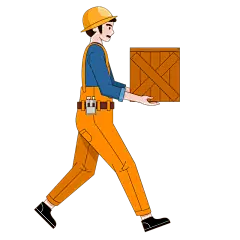 SVG-行走的人物描边元素常规贴纸