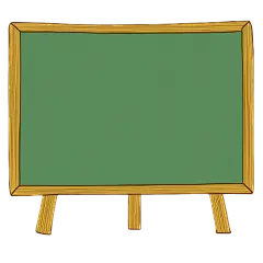 教育系列卡通感一块三角黑板元素