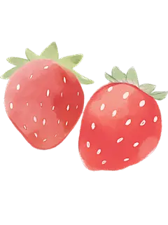 夏季果蔬卡通可爱草莓通用元素素材