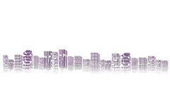 常规内容-建筑系列矢量紫色方块马赛克城市建筑剪影元素