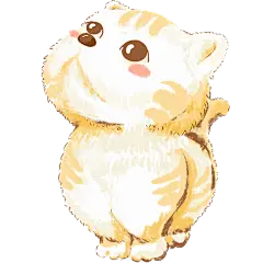 手绘动物主题插画-猫咪