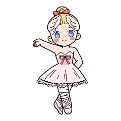 手绘风-人物插画-芭蕾