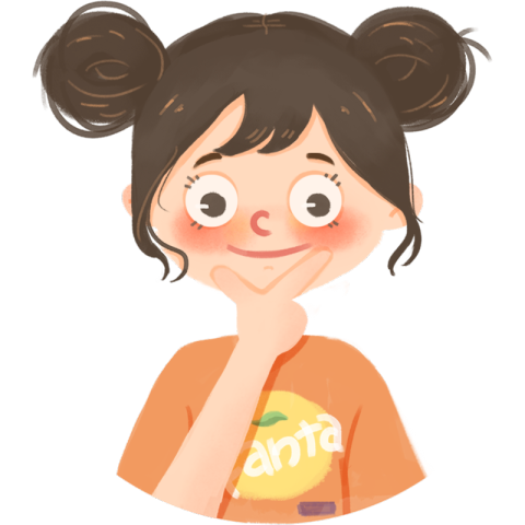 人体部位系列插画风头像元素_美女照片