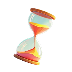 装饰系列插画风橙色渐变沙漏元素