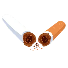 手绘-禁烟元素-烟头