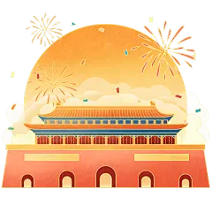 春节中国风传统现代建筑-天安门