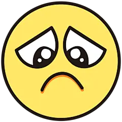 委屈黄色emoji表情包元素