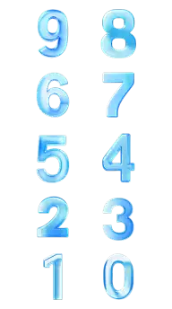 艺术字3D毛玻璃渐变数字