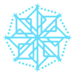 ICON-矢量蓝色雪花图标5
