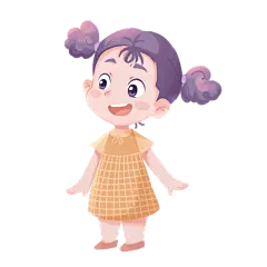 幼童人物插画元素主题素材